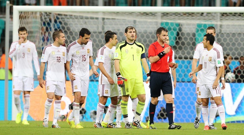 The Most Embarrassing Losses In Football History Netherlands Spain World Cup 2014 