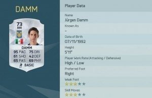 Jurgen Damm is one of the Top 10 Fastest Players in FIFA 16