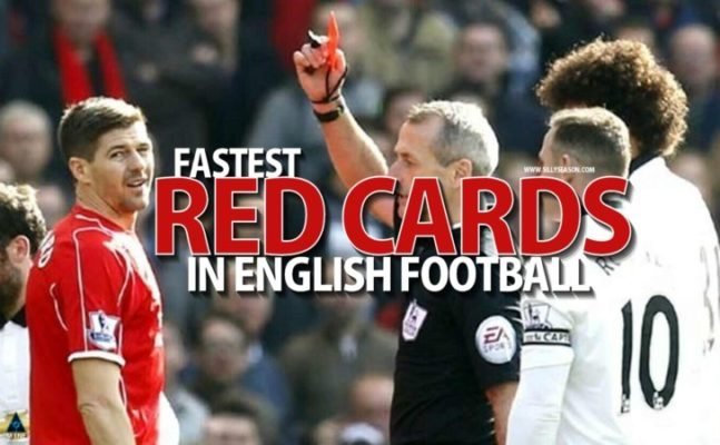 Fastest Red Cards in English Football 3