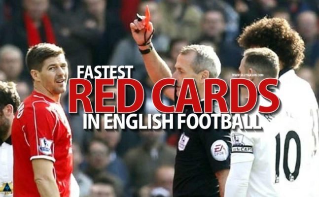 Fastest Red Cards in English Football 3