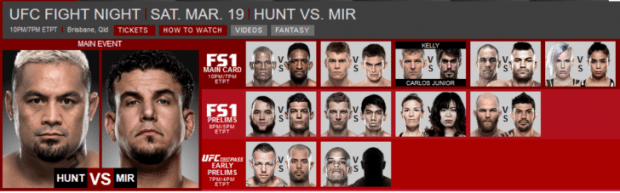 Mark Hunt vs Frank Mir free live stream US TV & time - UFC Fight Night 85 US 
