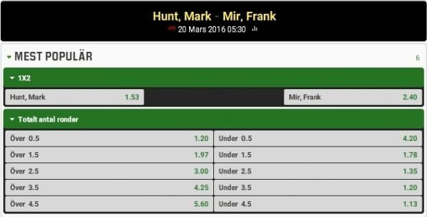 Mark Hunt vs Frank Mir free live streaming and live betting odds UFC Fight Night 85