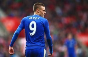 SOUTHAMPTON, ENGLAND - OCTOBER 17: Jamie Vardy of Leicester City looks on during the Barclays Premier League match between Southampton and Leicester City at St Mary's Stadium on October 17, 2015 in Southampton, England. (Photo by Jordan Mansfield/Getty Images)