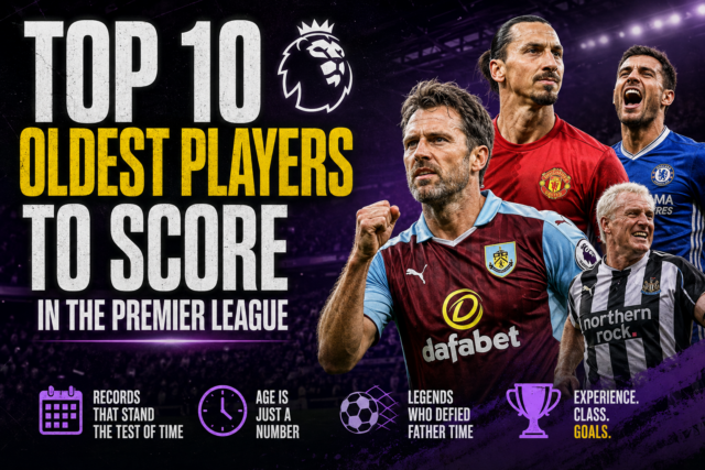 Top 10 oldest players to score in the Premier League