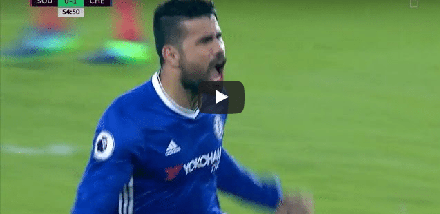 Southampton 0-2 Chelsea Diego Costa Goal Video Highlight
