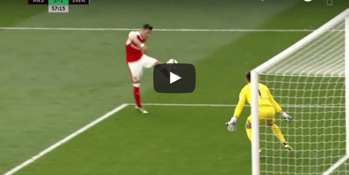 Arsenal 3-1 Swansea Mesut Ozil Goal Video Highlight