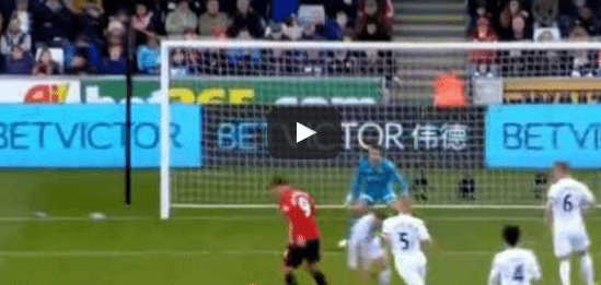 Swansea City 0-3 Manchester United Zlatan Ibrahimovic GOAL Video Highlight 1