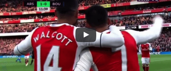 Arsenal 1-0 Bournemouth Sanchez Goal Video Highlight 1