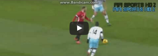 Manchester United 1-0 West Ham Ibrahimovic Goal Video Highlight 1