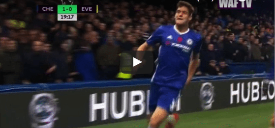 Chelsea 2-0 Everton Eden Hazard and Marcos Alonso Goal Video Highlights 1
