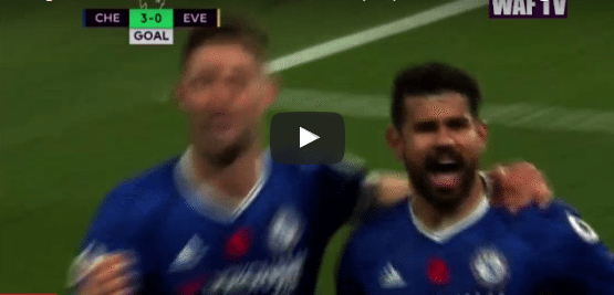 Chelsea 3-0 Everton Diego Costa Goal Video Highlight 1