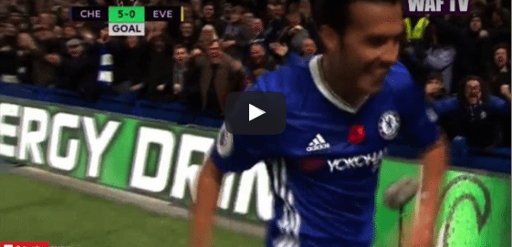 Chelsea 5-0 Everton Pedro Goal Video Highlight 1