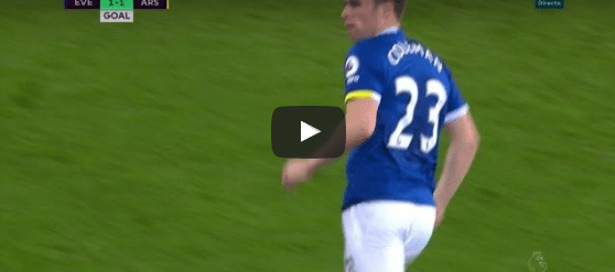 Everton 1-1 Arsenal Seamus Coleman Goal Video Highlight 1
