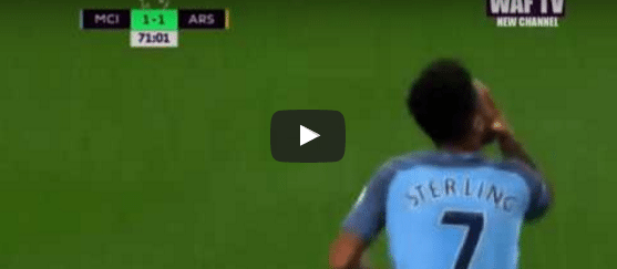 Manchester City 2-1 Arsenal Raheem Sterling Goal Video Highlight 1