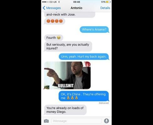 Diego Costa and Antonio Conte SECRET text message conversation revealed! 14