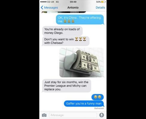 Diego Costa and Antonio Conte SECRET text message conversation revealed! 19