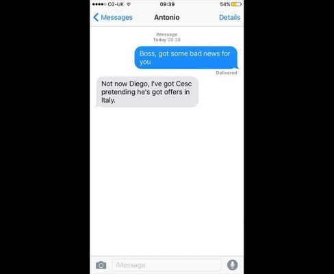 Diego Costa and Antonio Conte SECRET text message conversation revealed! 2