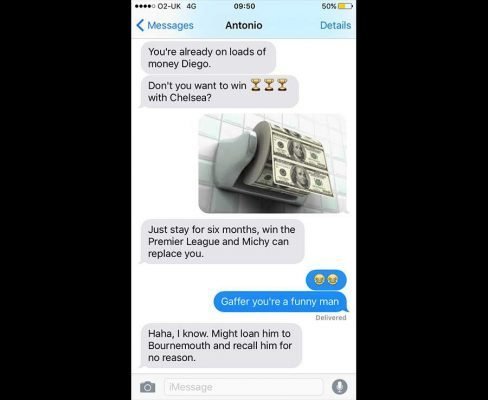 Diego Costa and Antonio Conte SECRET text message conversation revealed! 20