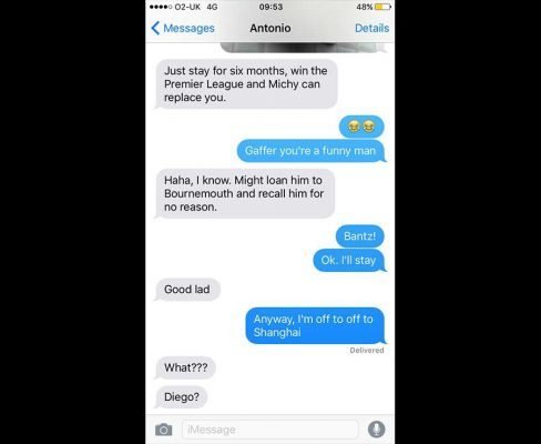 Diego Costa and Antonio Conte SECRET text message conversation revealed! 26