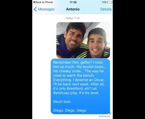 Diego Costa and Antonio Conte SECRET text message conversation revealed! 27