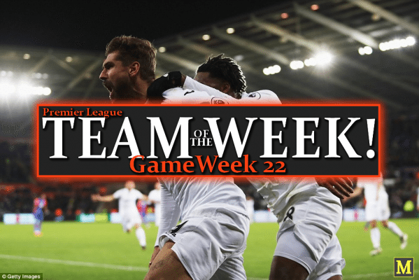 Premier League Team Of The Week - Game Week 22 - 2016/17