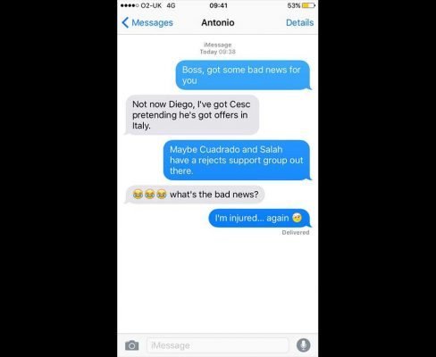 Diego Costa and Antonio Conte SECRET text message conversation revealed! 5