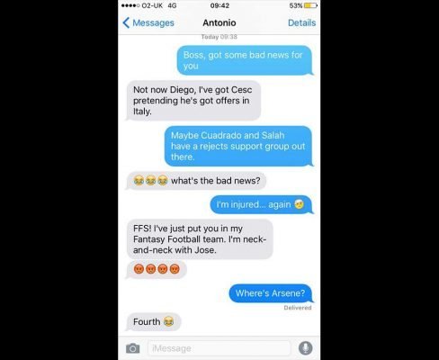 Diego Costa and Antonio Conte SECRET text message conversation revealed! 9