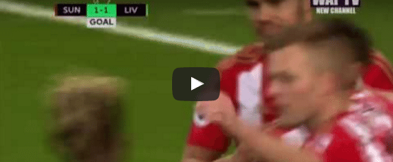 Sunderland 1-1 Liverpool Jermain Defoe Goal Video Highlight 1