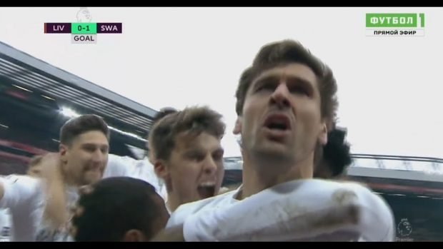 Liverpool 0-2 Swansea Fernando Llorente Goal Video Highlight 1