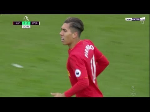 Liverpool 1-2 Swansea Firmino Goal Video Highlight 1