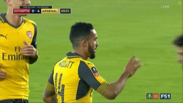 Southampton 0-4 Arsenal Theo Walcott Goal Video Highlight 1