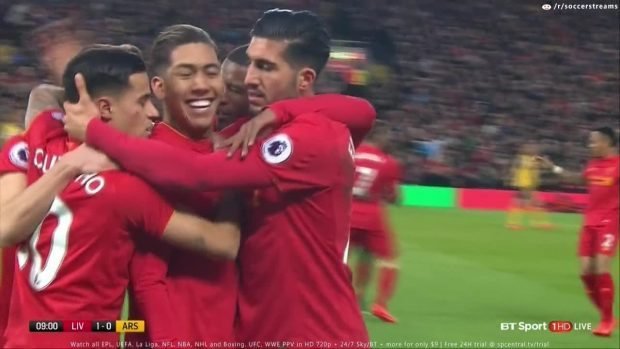 Liverpool 1-0 Arsenal Roberto Firmino Goal Video Highlight 1