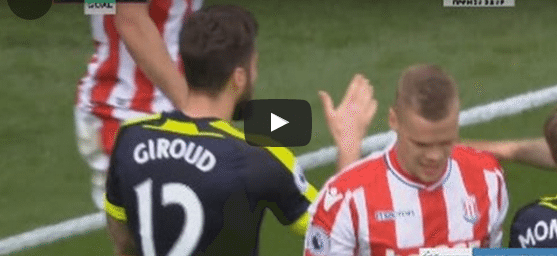 Stoke City 1-4 Arsenal Olivier Giroud Goal Video Highlight 1