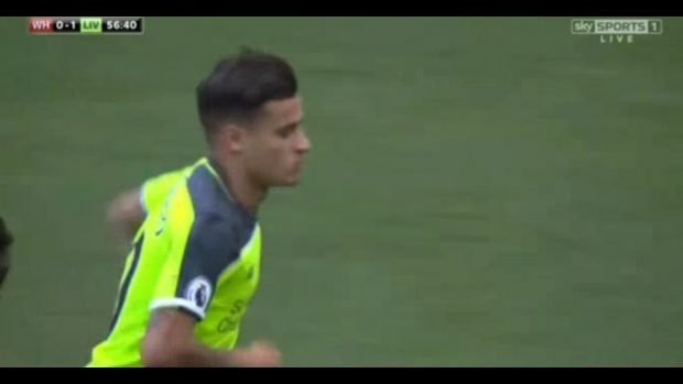 West Ham 0-3 Liverpool Philippe Coutinho Goal Video Highlight 1
