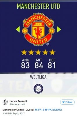 Chelsea and Manchester United FIFA 18 team ratings revealed 2