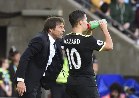 Eden Hazard criticises Antonio Conte's defensive tactics against Liverpool