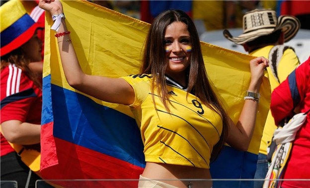 Countries With The Hottest Female Football Fans Colombian fans hot