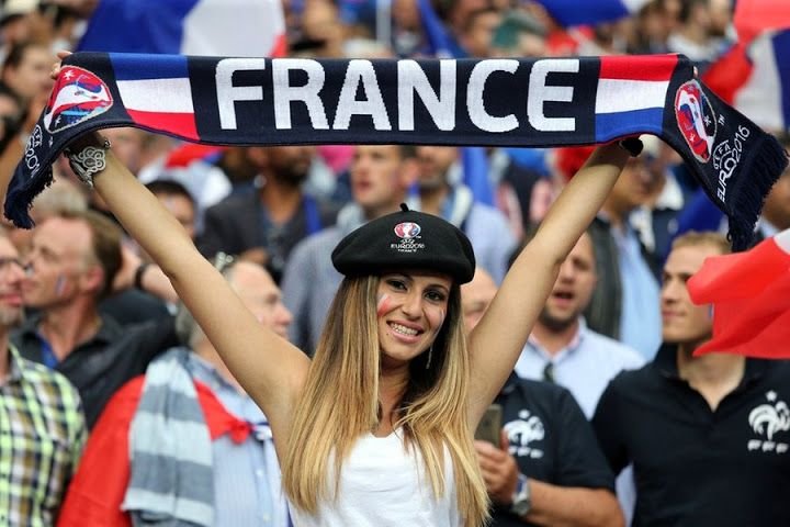 French football fans stunning female France football fans