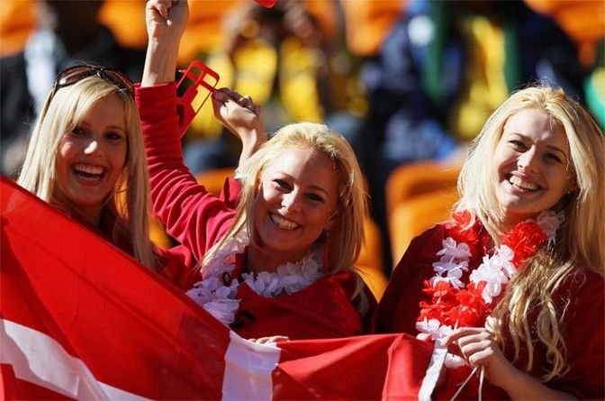 Images, Pictures and Photos of Beautiful, Sexy and Hot Danish girls - Denmark Female Fans In World Cup 2018