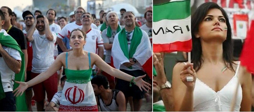 Images, Pictures and Photos of Beautiful, Sexy and Hot Iran girls - Iran Female Fans In World Cup 2018