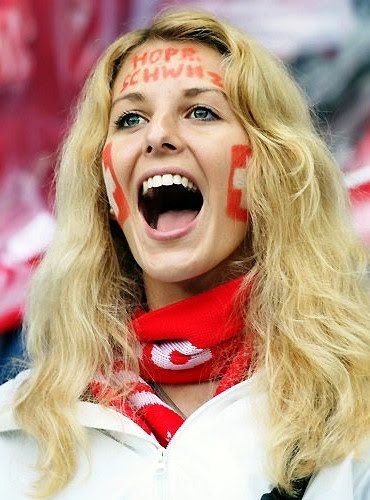 Images, Pictures and Photos of Beautiful, Sexy and Hot Swiss girls - Switzerland Female Fans in World Cup 2022