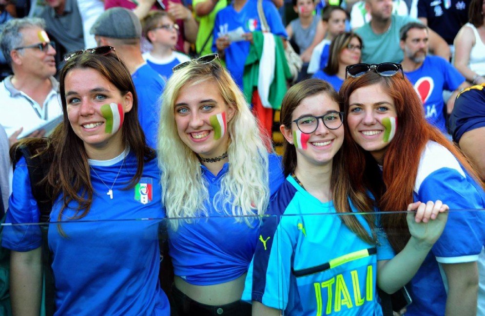 Italian football fans stunning female Italy football fans