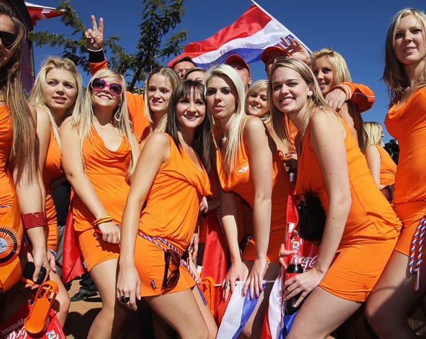 Netherlands soccer fans stunning female Dutch soccer fans