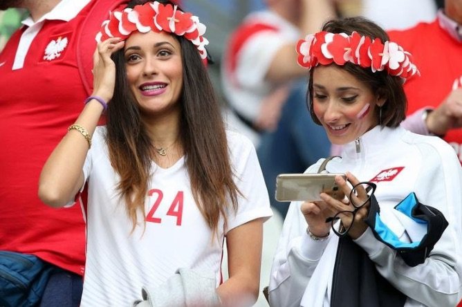 Poland sexy beautiful female football fans sexy female Polish fans 