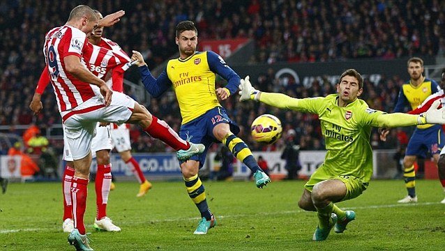 Fastest Premier League goal - Peter Crouch - Stoke City 3-2 Arsenal - 2014-12-06