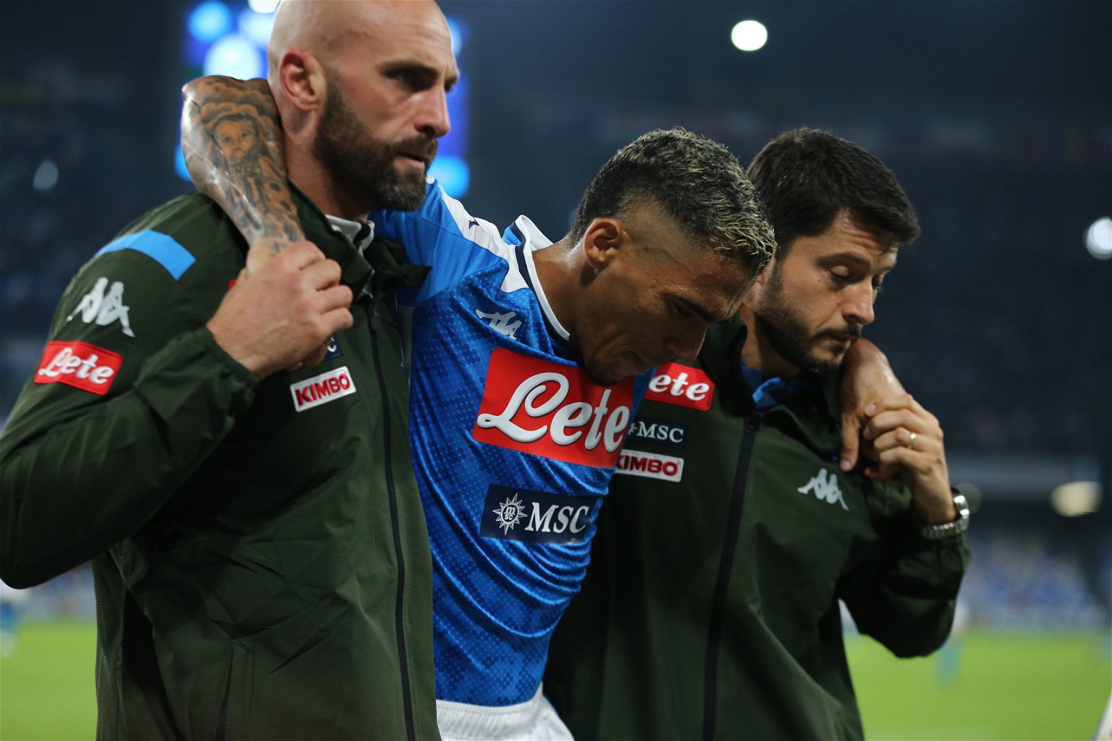 Napoli midfielder Allan out of action with knee injury against Atalanta
