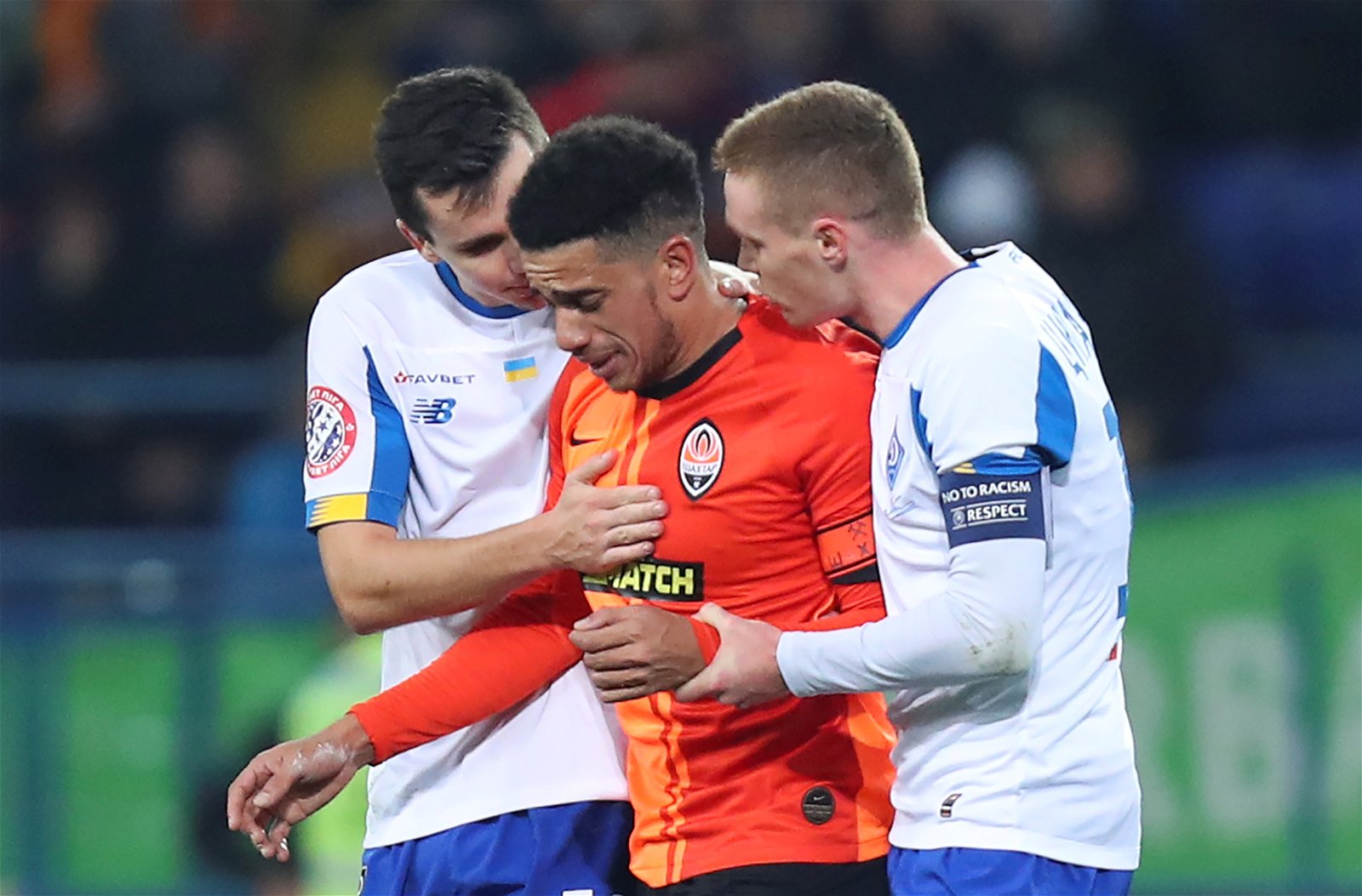 Tearful Shakhtar captain Taison sent off despite being racially abused in Ukraine