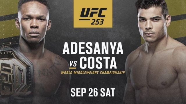 UFC 253 Date, Time, Location, PPV When Is Adesanya vs Costa