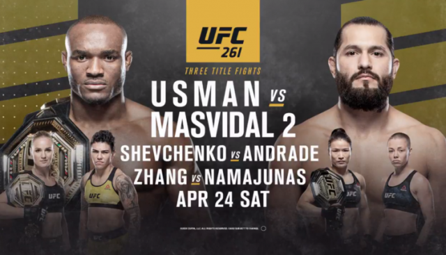 UFC 261 Date, Time, Location, PPV When Is Usman vs. Masvidal 2