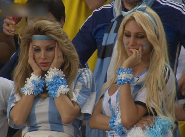 Beautiful Argentina football fans